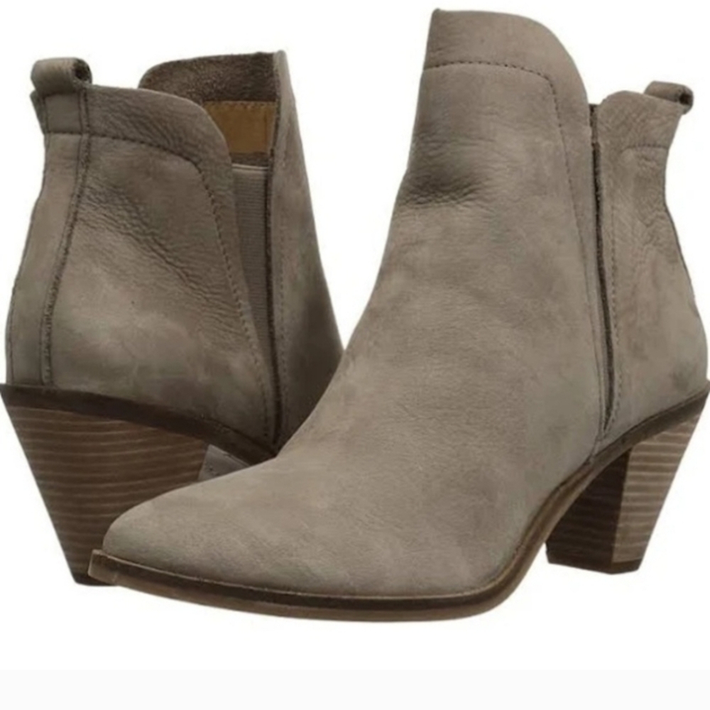 Women's Lucky Brand Jana Booties Brindle Taupe Color Ankle Boots 10